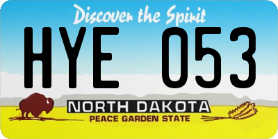 ND license plate HYE053
