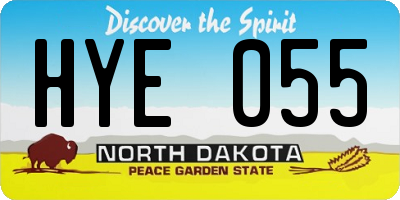 ND license plate HYE055
