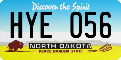 ND license plate HYE056