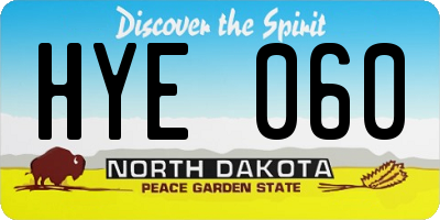 ND license plate HYE060
