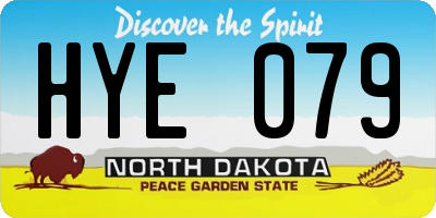 ND license plate HYE079