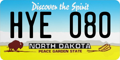 ND license plate HYE080