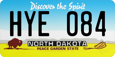 ND license plate HYE084