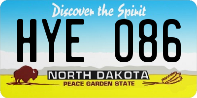 ND license plate HYE086