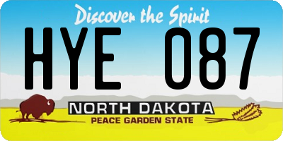 ND license plate HYE087