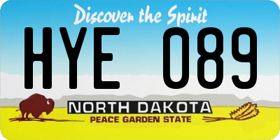 ND license plate HYE089