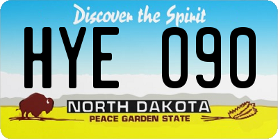 ND license plate HYE090