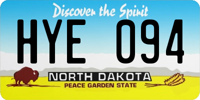 ND license plate HYE094