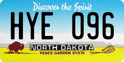 ND license plate HYE096