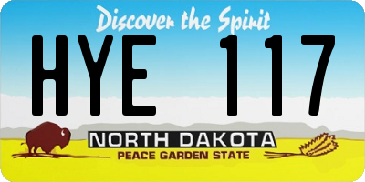 ND license plate HYE117