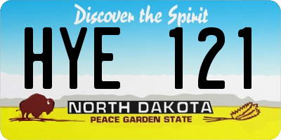 ND license plate HYE121