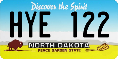 ND license plate HYE122