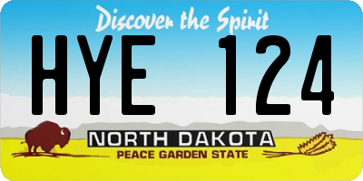 ND license plate HYE124