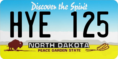 ND license plate HYE125