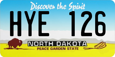 ND license plate HYE126