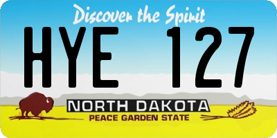 ND license plate HYE127