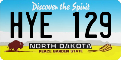 ND license plate HYE129