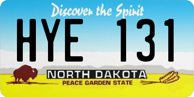 ND license plate HYE131