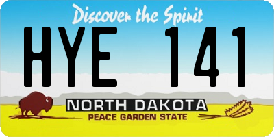 ND license plate HYE141