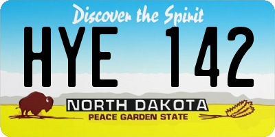 ND license plate HYE142