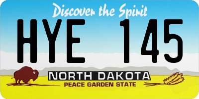 ND license plate HYE145