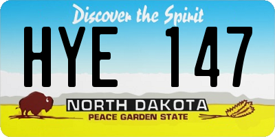 ND license plate HYE147