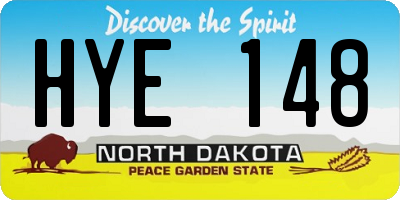 ND license plate HYE148