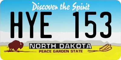 ND license plate HYE153