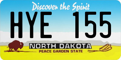 ND license plate HYE155