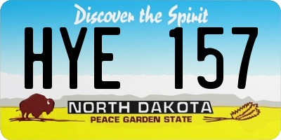 ND license plate HYE157