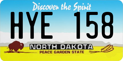 ND license plate HYE158