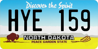 ND license plate HYE159