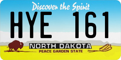 ND license plate HYE161