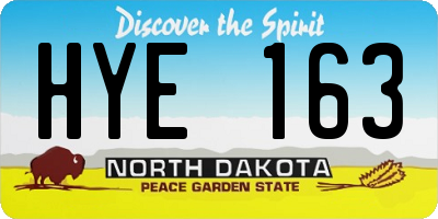ND license plate HYE163