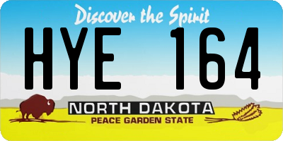 ND license plate HYE164