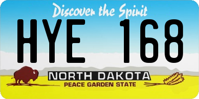 ND license plate HYE168