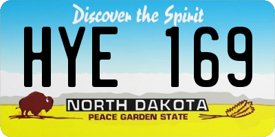 ND license plate HYE169