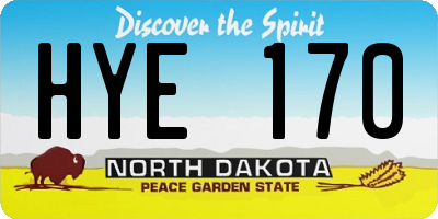 ND license plate HYE170