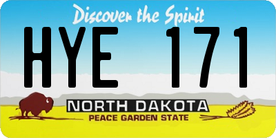 ND license plate HYE171