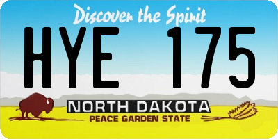 ND license plate HYE175