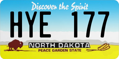 ND license plate HYE177
