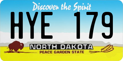 ND license plate HYE179