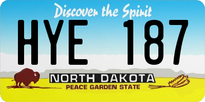 ND license plate HYE187
