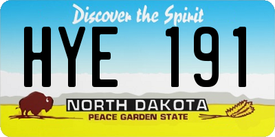 ND license plate HYE191