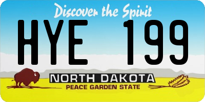 ND license plate HYE199