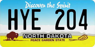 ND license plate HYE204