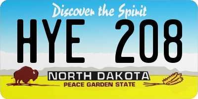 ND license plate HYE208