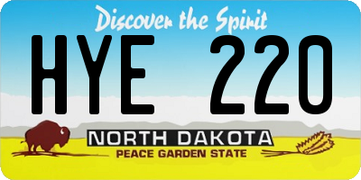 ND license plate HYE220