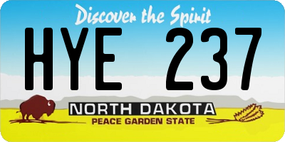 ND license plate HYE237