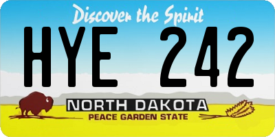 ND license plate HYE242